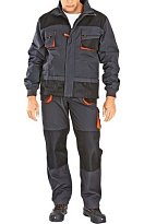 Костюм рабочий "Шервуд"  (кур+п/к) тк.Твил, сер.+оранж.