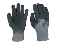 Перчатки акриловые с двойным вспененным латексным обливом утепленные